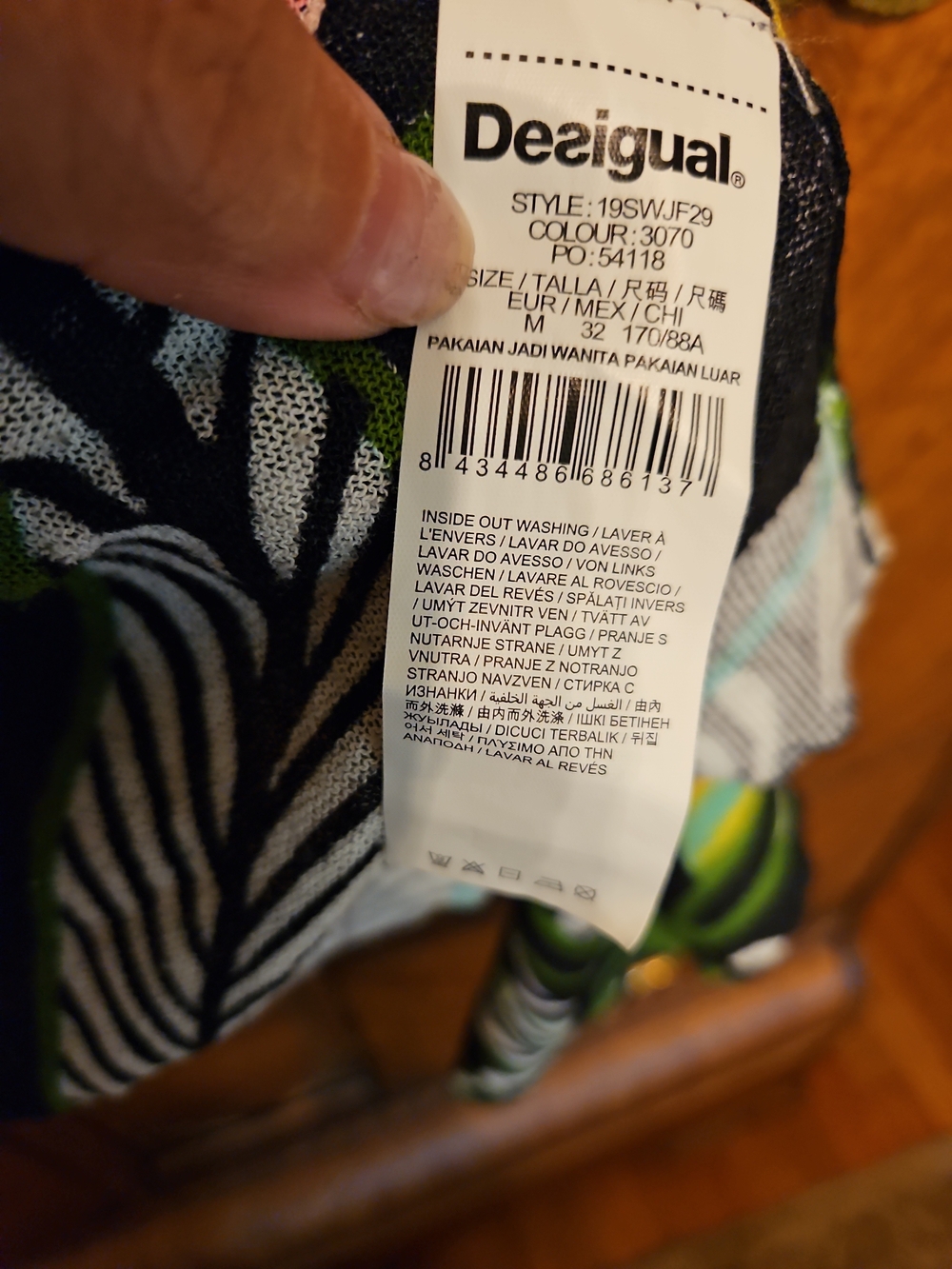 Desigual Red Botanical Size Medium Open-Front Cardigan - Picture 3 of 9